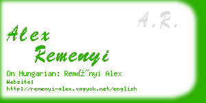 alex remenyi business card